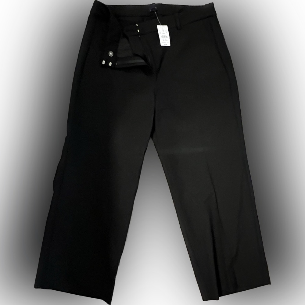 J Crew Factory Wide Leg Black Dress Pant, Size 14